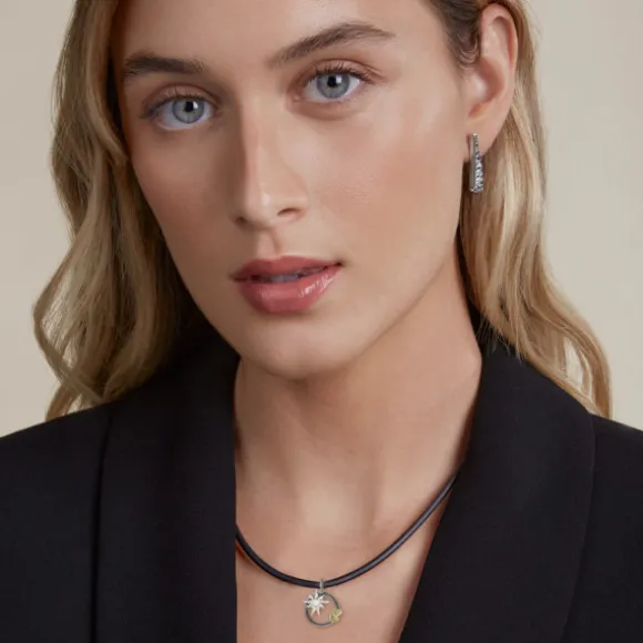 Colgante Bihotzak Plata y Lámina de Oro