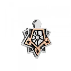 Colgante Ciudadela de Plata con láminas de Oro
