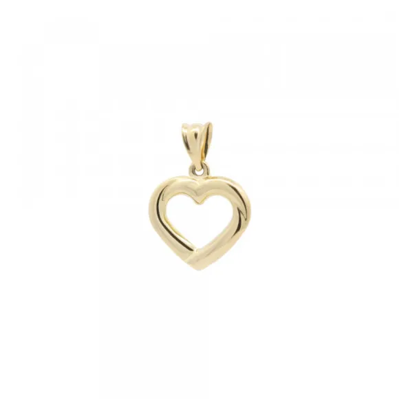 Colgante Corazón Calado de Oro