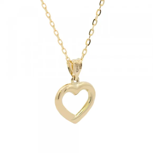 Colgante Corazón Calado de Oro