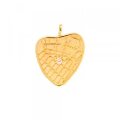 Colgante Corazón de Bilbao de Plata Dorada Personalizable