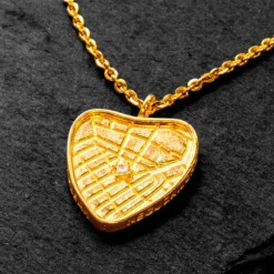 Colgante Corazón de Bilbao de Plata Dorada Personalizable