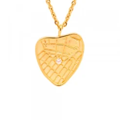 Colgante Corazón de Bilbao de Plata Dorada Personalizable