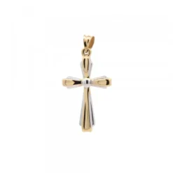 Colgante Cruz Oro Bicolor 27mm