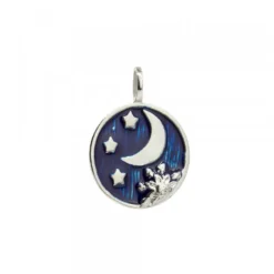 Colgante de Plata con Esmalte Azul Luna
