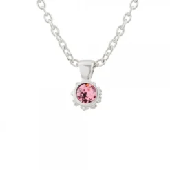 Colgante Distira Plata y Cristal Rosa
