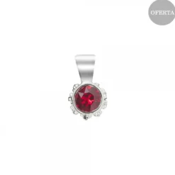 Colgante Distira Plata y Cristal Rojo