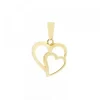 Colgante Doble Corazón Calado Oro