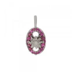 Colgante Donna Rutenio y Circonitas Rojas