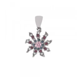 Colgante Eguzkilore de Rutenio y Circonitas Multicolor