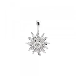 Colgante Eguzkilore Oro Blanco y Brillante 14mm