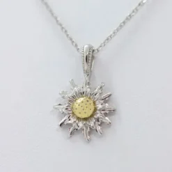 Colgante Eguzkilore Plata Bicolor 14mm