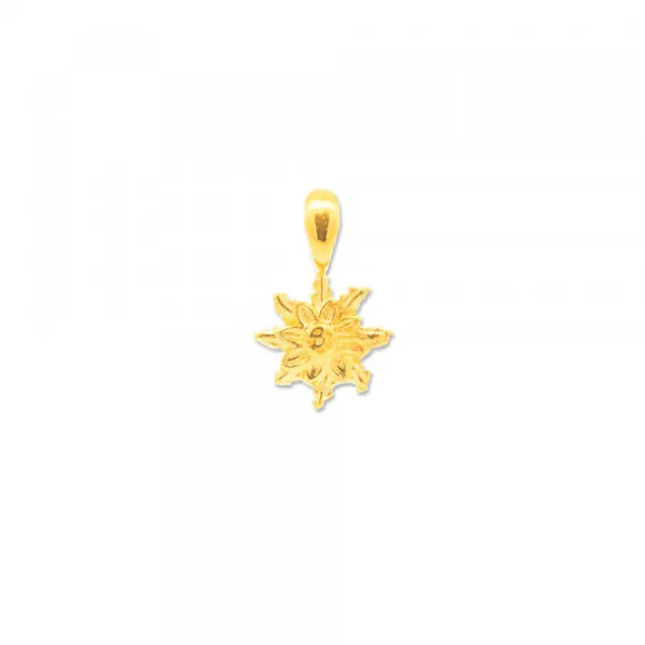 Colgante Eguzkilore Plata Dorada 9mm