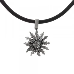 Colgante Eguzkilore Plata Negra 21mm