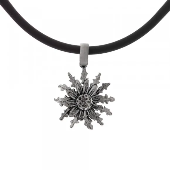 Colgante Eguzkilore Plata Negra 21mm