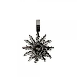 Colgante Eguzkilore Plata Negra 21mm