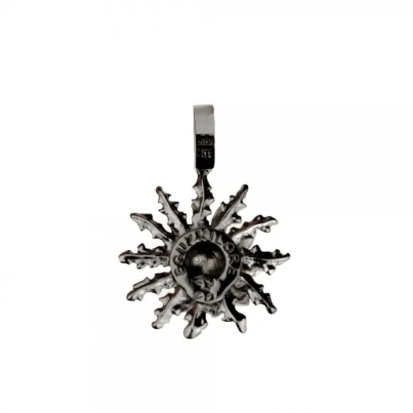 Colgante Eguzkilore Plata Negra 21mm