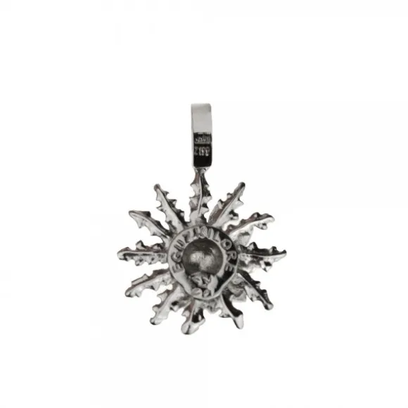 Colgante Eguzkilore Plata Envejecida 21mm