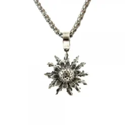 Colgante Eguzkilore Plata Envejecida 21mm