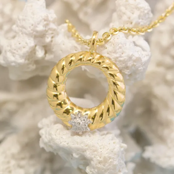 Colgante Grecia de Plata Dorada