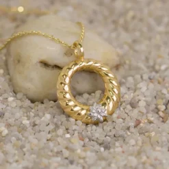 Colgante Grecia de Plata Dorada