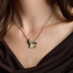 Colgante Gure Guggen de Plata y Lámina de Oro