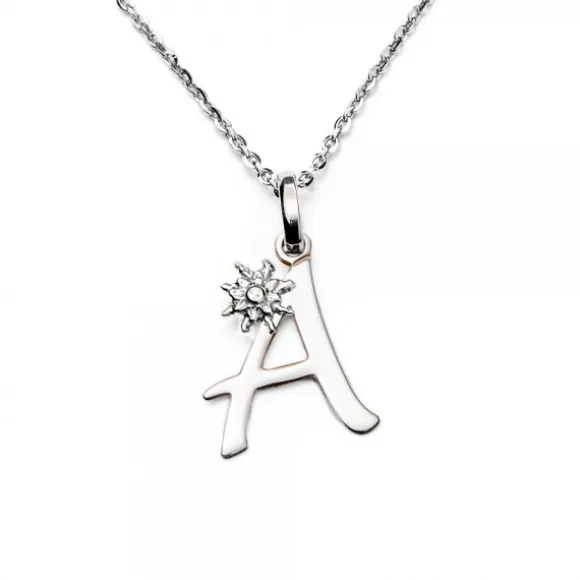 Colgante Inicial de Plata 14mm