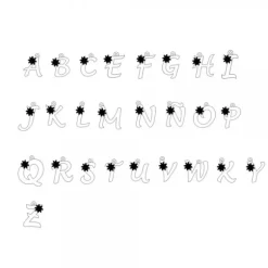 Colgante Inicial de Plata 14mm