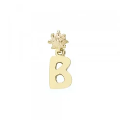 Colgante Inicial Plata Dorada 10mm