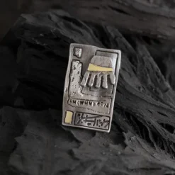 Colgante Irulegi Cuadrado Plata y Lámina de Oro