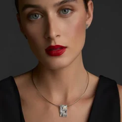 Colgante Irulegi Cuadrado Plata y Lámina de Oro