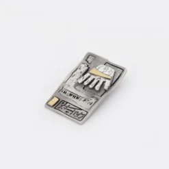 Colgante Irulegi Cuadrado Plata y Lámina de Oro