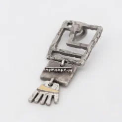 Colgante Irulegi Largo Plata y Lámina de Oro