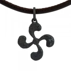 Colgante Lauburu de Plata Oxidada 22mm