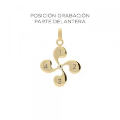 Colgante Lauburu Oro 15mm Personalizable
