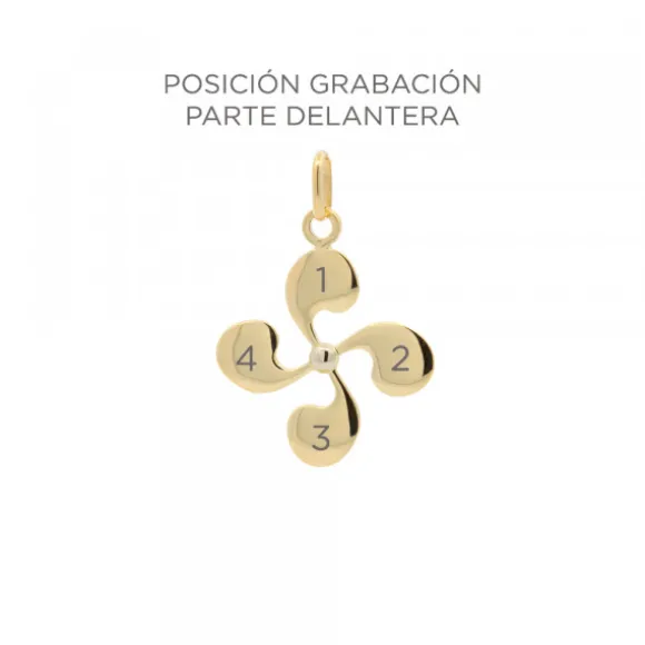 Colgante Lauburu Oro 15mm Personalizable