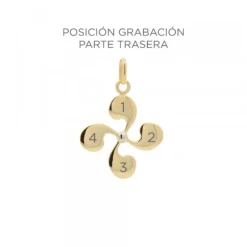 Colgante Lauburu Oro 15mm Personalizable