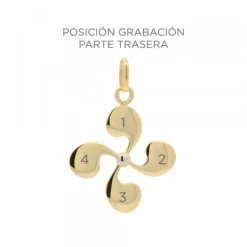 Colgante Lauburu Oro 21mm Personalizable