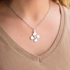 Colgante Lauburu Plata 26mm y Cadena Forza