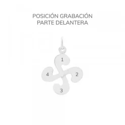 Colgante Lauburu Plata 26mm y Cadena Forza