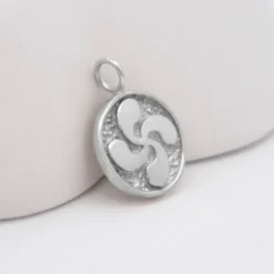 Colgante Lauburu Redondo Plata 13mm