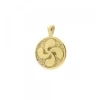 Colgante Lauburu Redondo Plata Dorada 13mm Personalizable