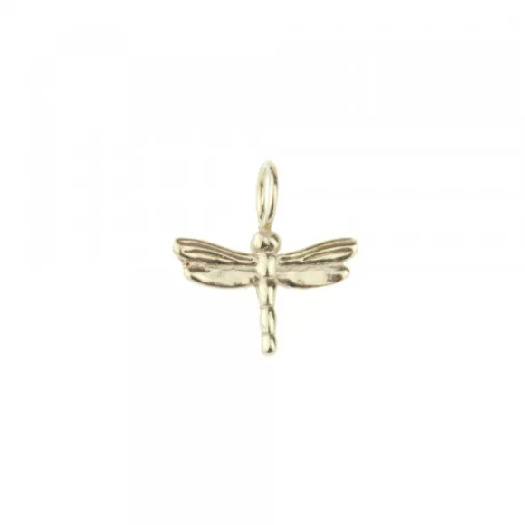 Colgante Libélula de Plata Dorada