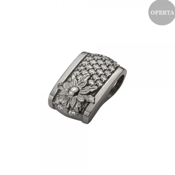 Colgante London Plata Negra y Circonitas Blancas