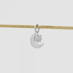 Colgante Luna y Eguzkilore Plata