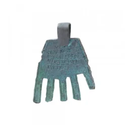 Colgante Mano de Irulegi Verde 30mm y Caucho