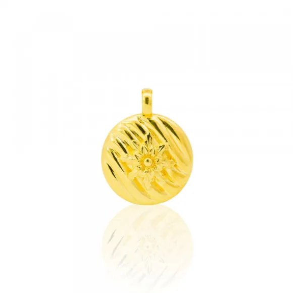 Colgante Mask de Plata Dorada