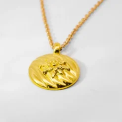 Colgante Mask de Plata Dorada