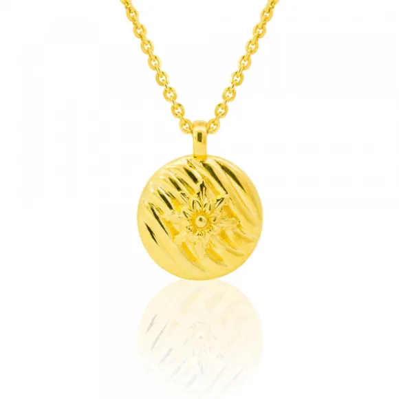 Colgante Mask de Plata Dorada