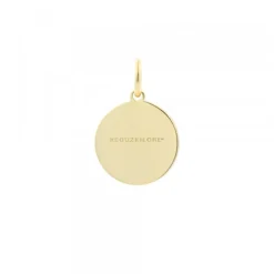 Colgante Medalla Eguzkilore Plata Dorada 13mm